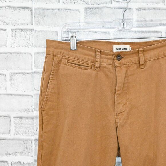 TAYLOR STITCH Men's Slim Slim Chino Pants in brown khaki size 32x27 - Picture 5 of 9